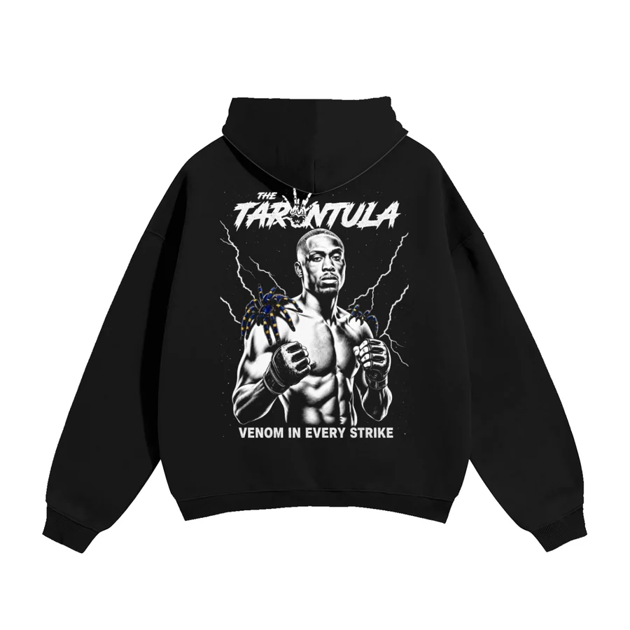 Calm Is Deadly Portrait Hoodie — portrait back print, VENOM IN EVERY STRIKE