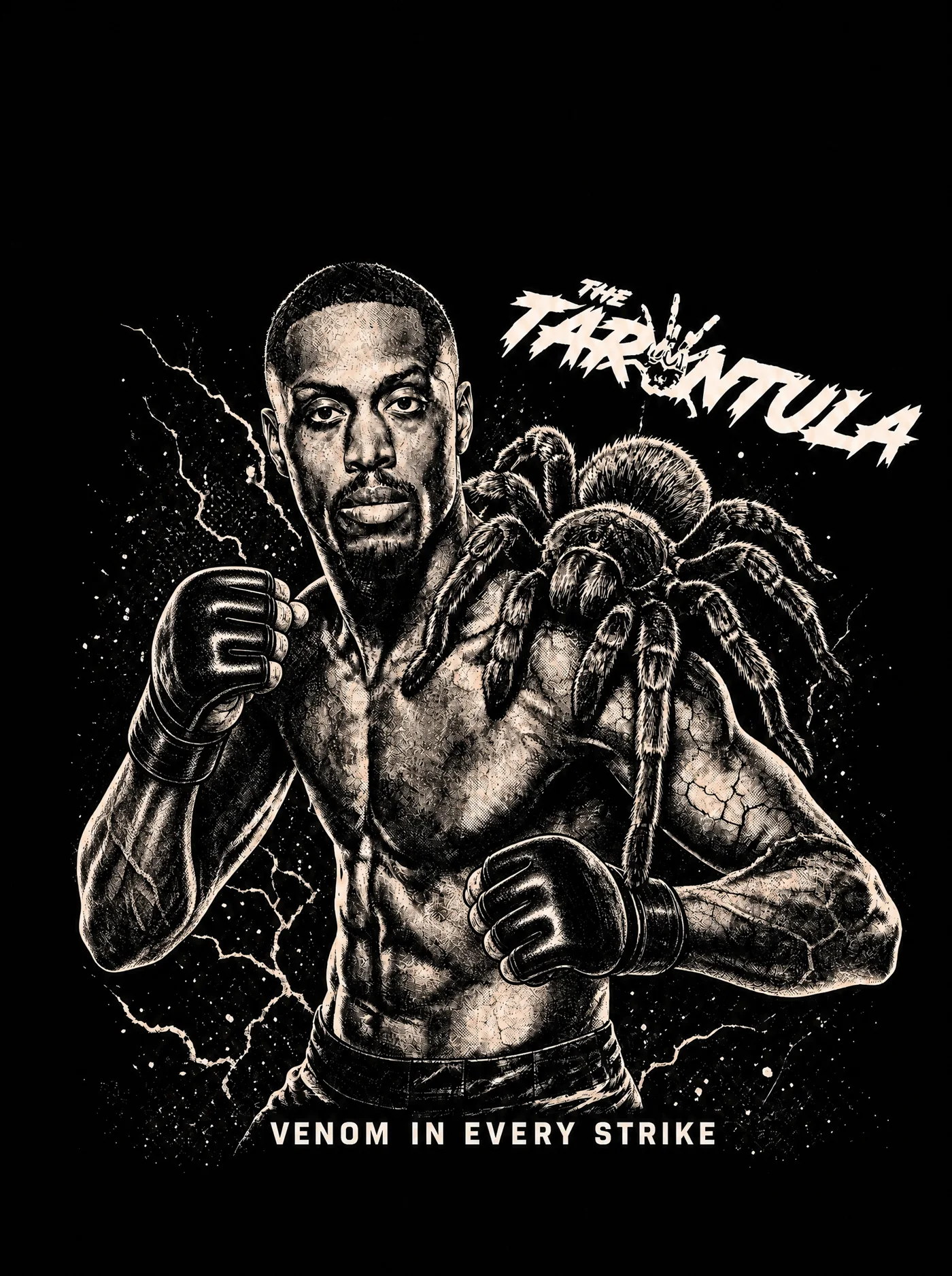 Drop 001 artwork — Jalin Turner with a tarantula on his shoulder